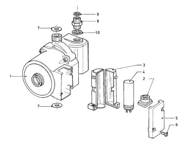 Exploded view Vaillant Cv-ketel Turbo VC 182 E: Pomp