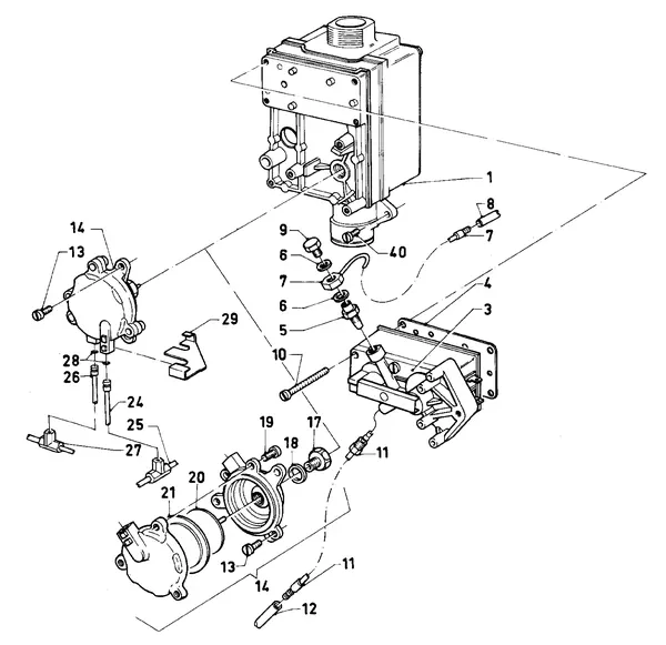 Exploded view Vaillant Cv-ketel Turbo VC 185 E: Gasblok