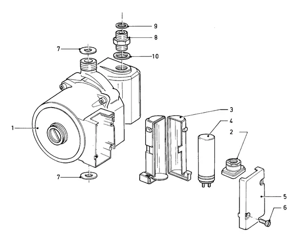 Exploded view Vaillant Cv-ketel Turbo VC 185 E: Pomp