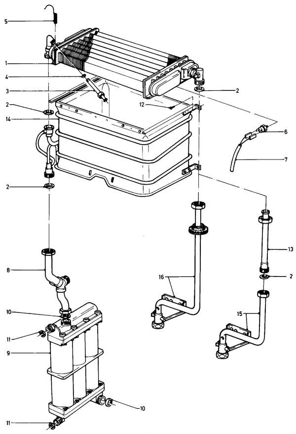 Exploded view Vaillant Cv-ketel Sine VC 221 E: Warmtewisselaar