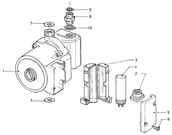 Exploded view Vaillant Cv-ketel VC 244 XE (TTB): Pomp