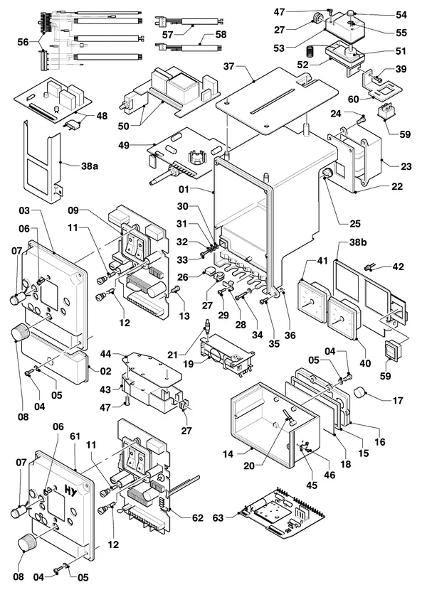 Exploded view Vaillant Cv-ketel VC 244 XE (TTB): Schakelkast
