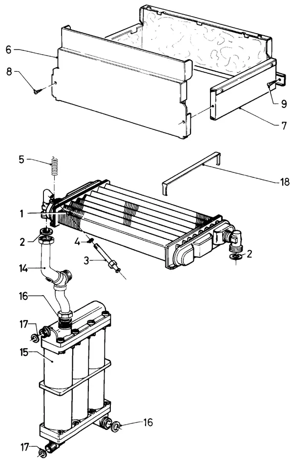 Exploded view Vaillant Cv-ketel VC 244 XE (TTB): Warmtewisselaar