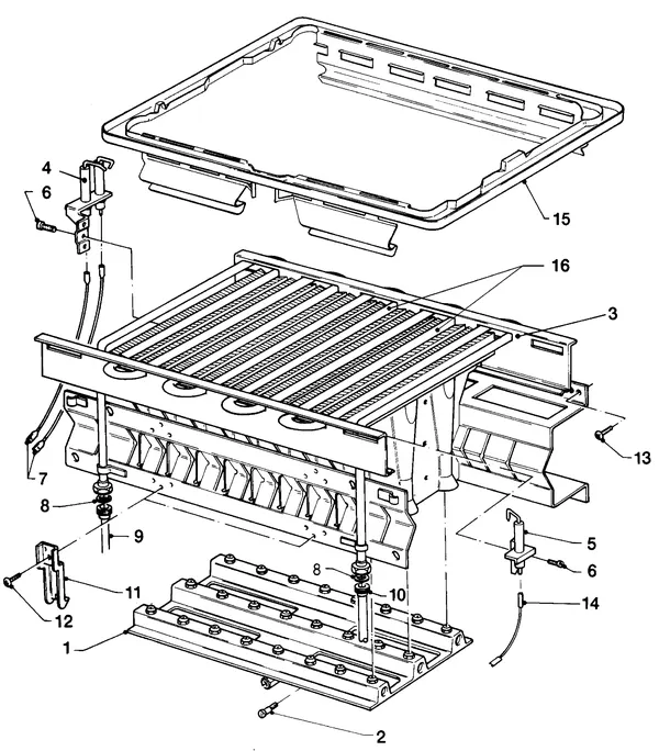 Exploded view Vaillant Cv-ketel VC 254/2 XE: Brander