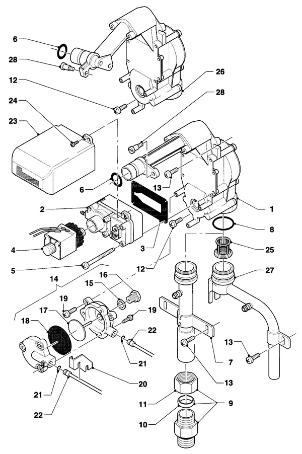 Exploded view Vaillant Cv-ketel VC 254/2 XE: Gasblok