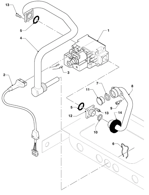 Exploded view Vaillant Cv-ketel VC 254/3: Gasblok