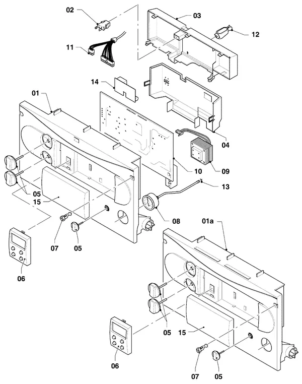 Exploded view Vaillant Cv-ketel VC 254/3: Schakelkast