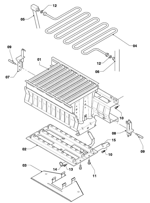 Exploded view Vaillant Cv-ketel VC 254/4-7: Brander