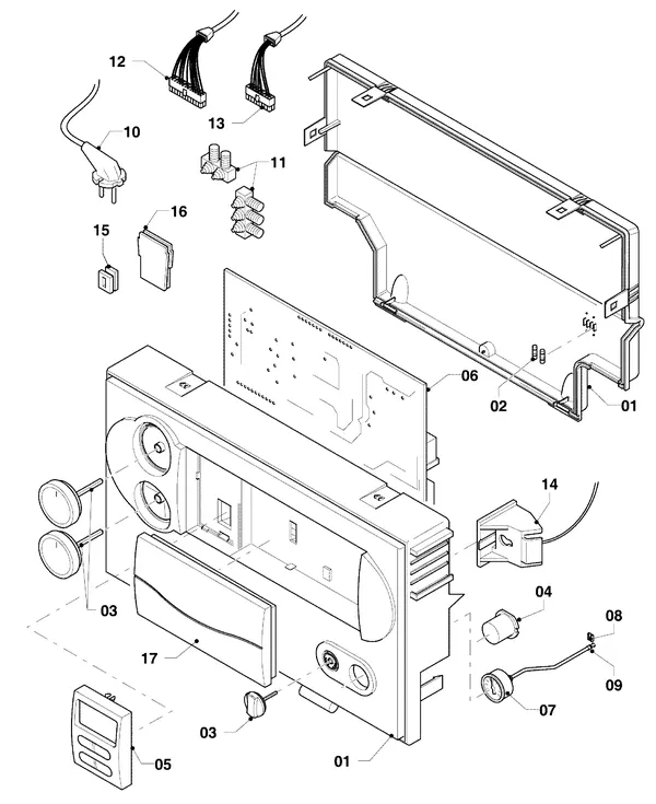 Exploded view Vaillant Cv-ketel VC 254/4-7: Schakelkast