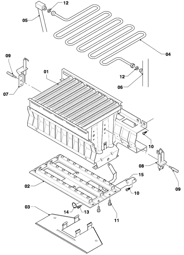 Exploded view Vaillant Cv-ketel VC 254/4-7 R3: Brander