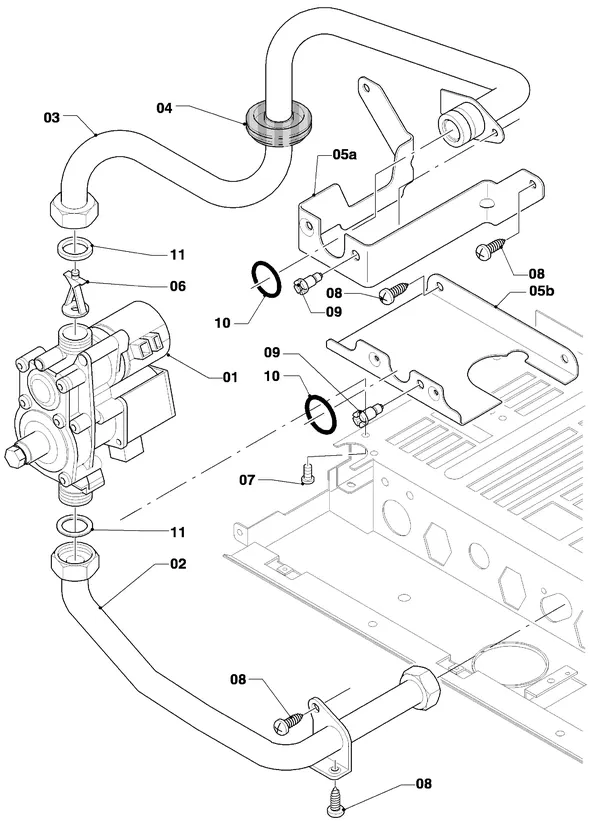 Exploded view Vaillant Cv-ketel VC 254/4-7 R3: Gasblok