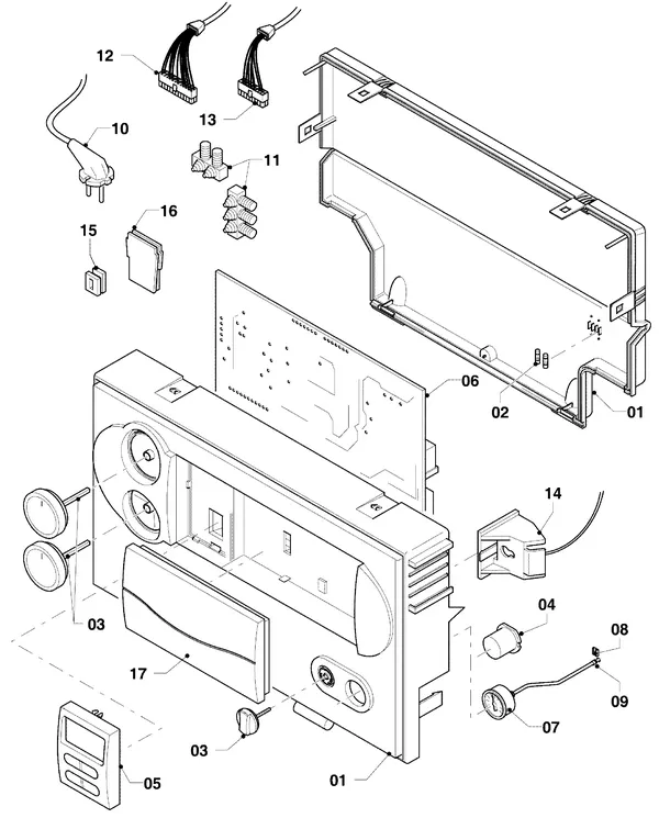 Exploded view Vaillant Cv-ketel VC 254/4-7 R3: Schakelkast