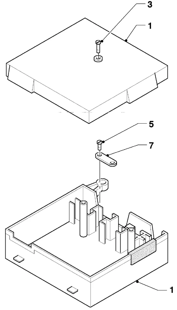 Exploded view Vaillant Cv-ketel VC 254 XE: Schakelkast aansluitkast