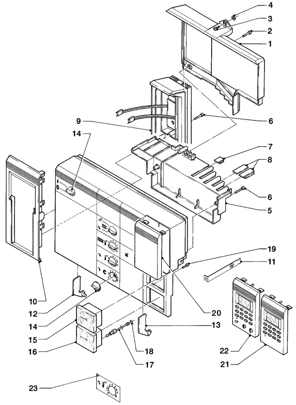Exploded view Vaillant Cv-ketel VC 254 XE: Schakelkast huis