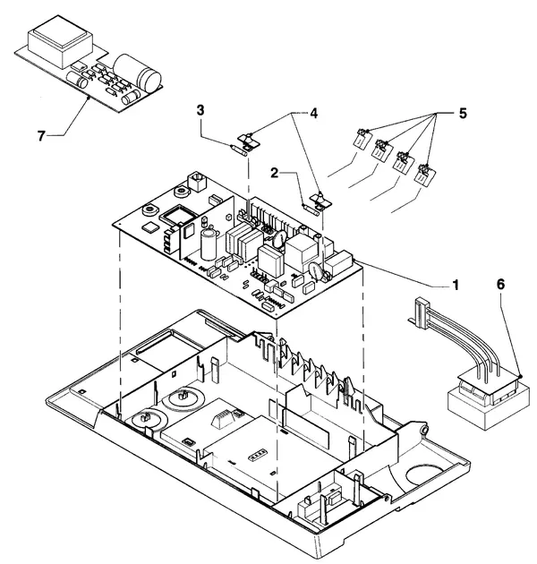 Exploded view Vaillant Cv-ketel Turbo VC 255/2 E: Elektronica