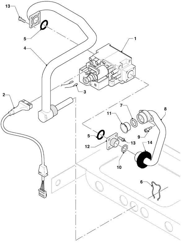 Exploded view Vaillant Cv-ketel Turbo VC 255/3: Gasblok