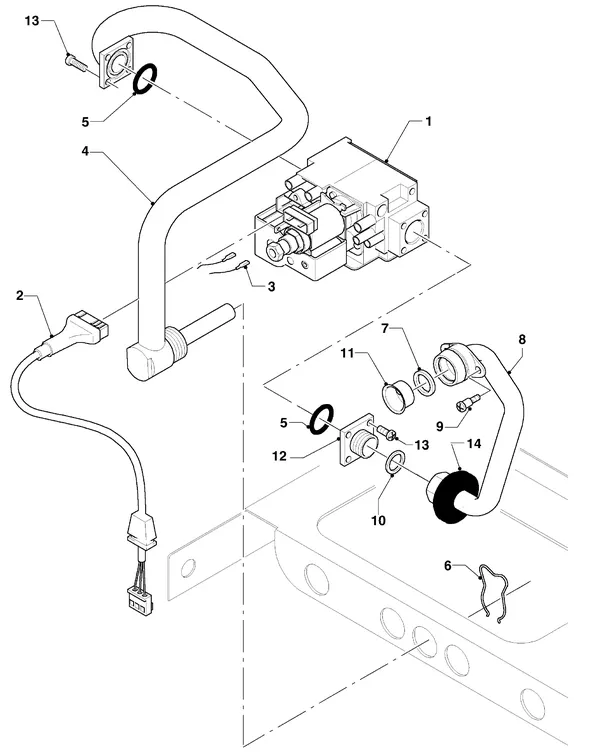 Exploded view Vaillant Cv-ketel Turbo VC 255/3 R1: Gasblok