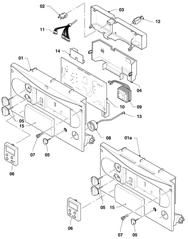 Exploded view Vaillant Cv-ketel Turbo VC 255/3 R1: Schakelkast