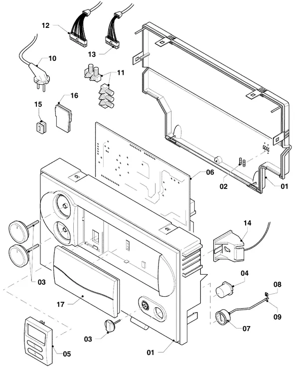 Exploded view Vaillant Cv-ketel Turbo VC 255/4-7 R3: Schakelkast