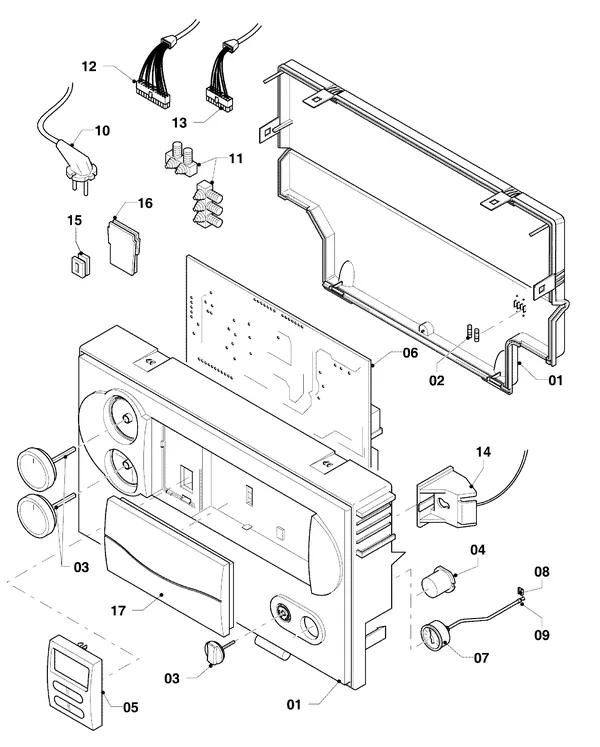 Exploded view Vaillant Cv-ketel Turbo VC 255/4-7: Aansluitdelenb