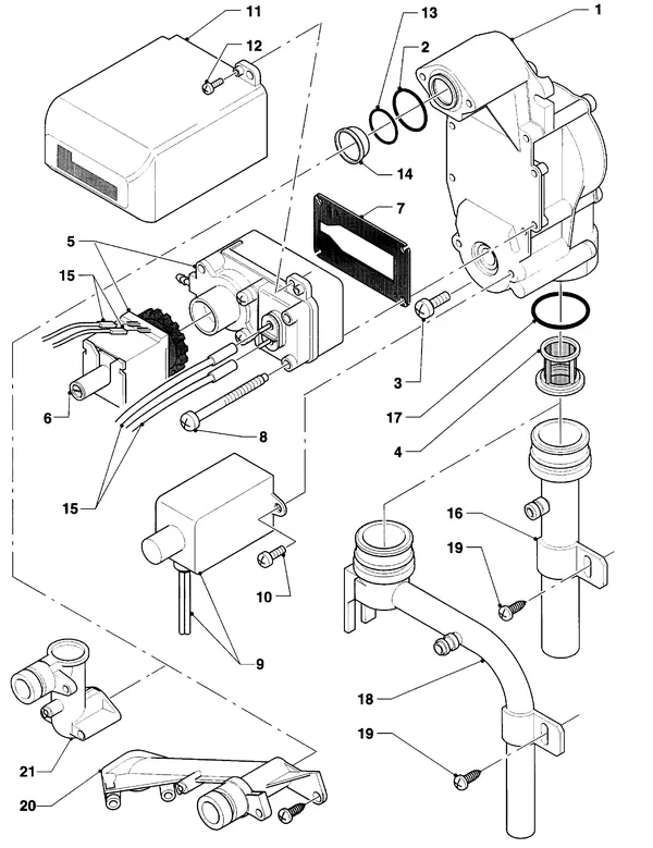 Exploded view Vaillant Cv-ketel Turbo VC 255 E: Gasblok