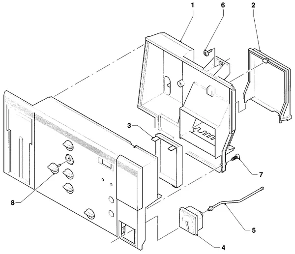 Exploded view Vaillant Cv-ketel Turbo VC 255 E: Schakelkast huis