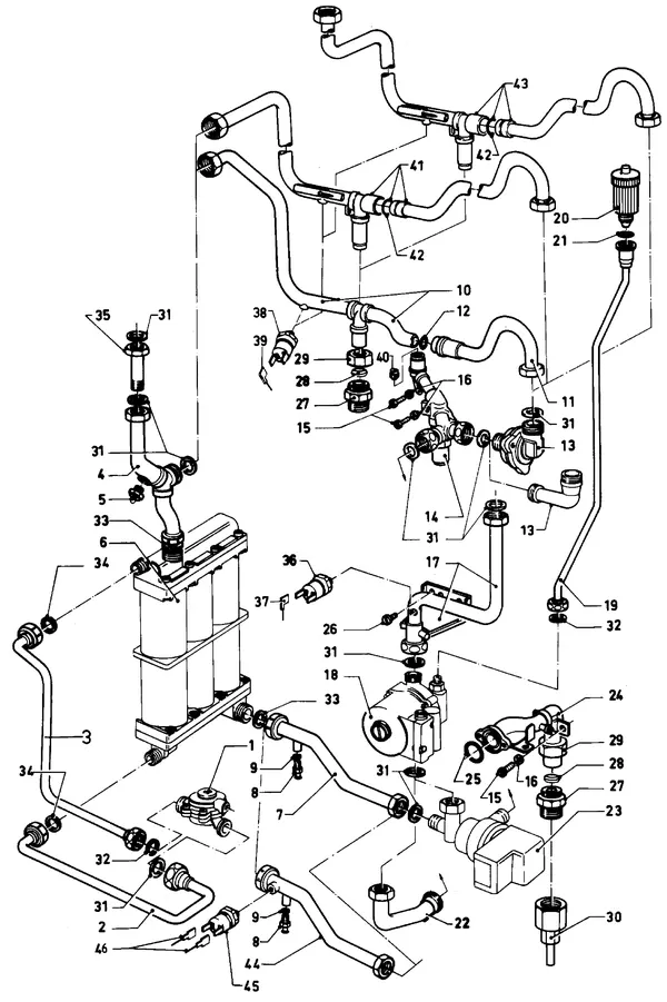 Exploded view Vaillant Cv-ketel VC 280 XE (TTB): Aansluitdelena