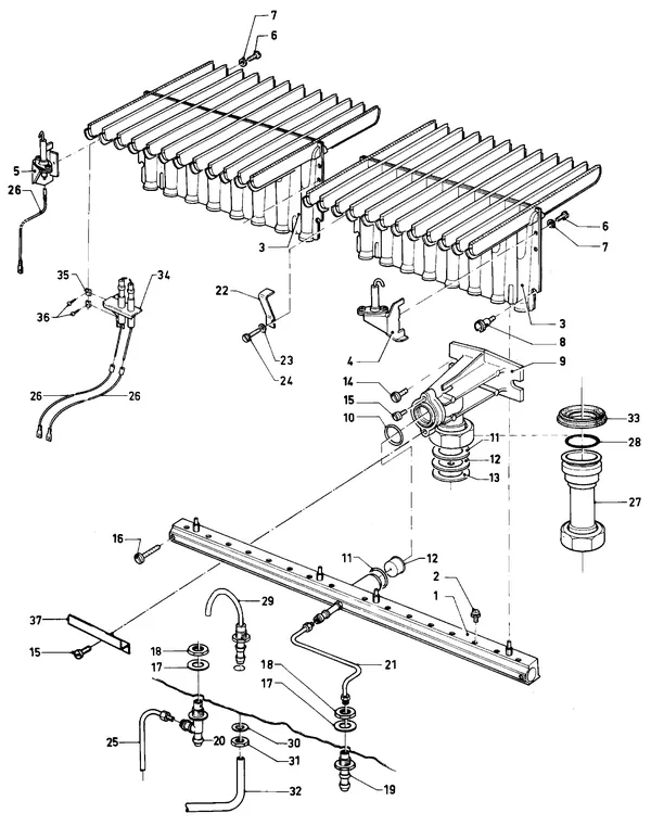 Exploded view Vaillant Cv-ketel VC 280 XE (TTB): Brander
