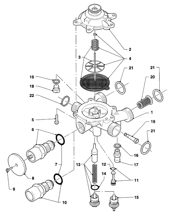 Exploded view Vaillant Combiketel VCW 180 XE (TTB): Watergedeelteb