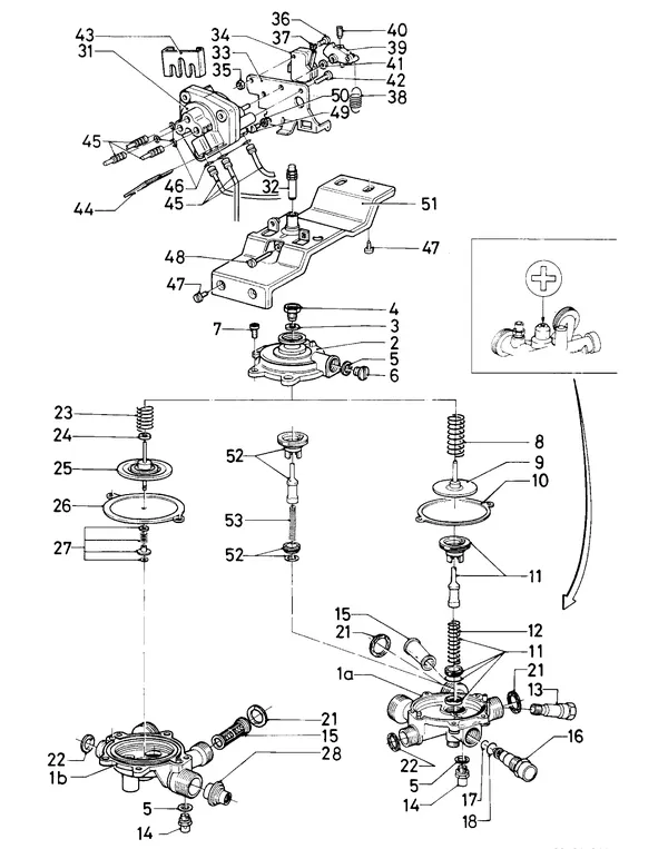 Exploded view Vaillant Combiketel VCW 184 XE (TTB): Watergedeeltea