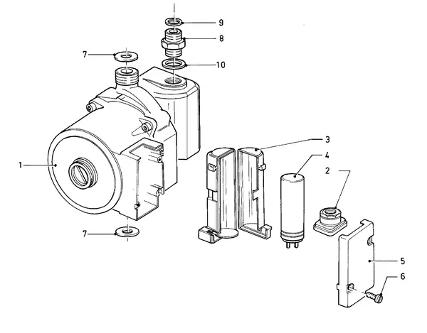 Exploded view Vaillant Combiketel VCW 240 XE (TTB): Pomp