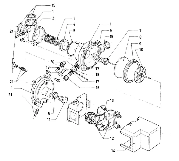 Exploded view Vaillant Combiketel VCW 240 XE (TTB): Voorkeurklep