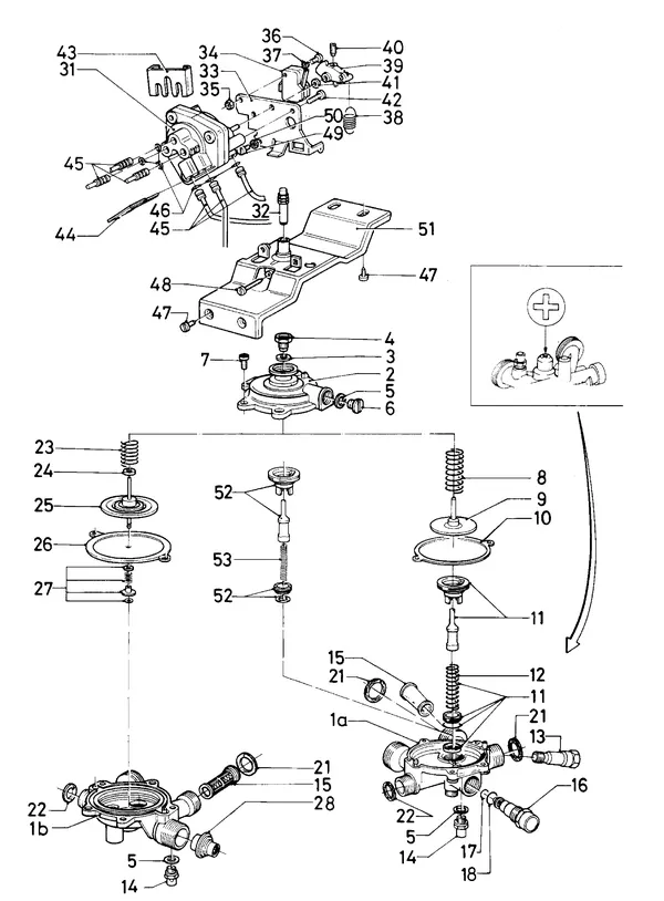 Exploded view Vaillant Combiketel VCW 240 XE (TTB): Watergedeelte tot 04 1995