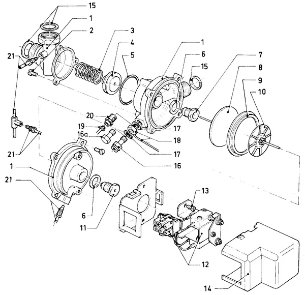 Exploded view Vaillant Combiketel Turbo VCW 242 E S028: Voorkeurklep
