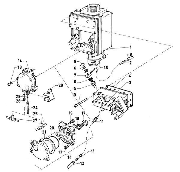 Exploded view Vaillant Combiketel Turbo VCW 245 E: Gasblok