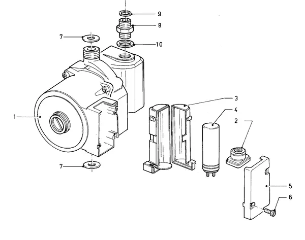 Exploded view Vaillant Combiketel Turbo VCW 245 E: Pomp