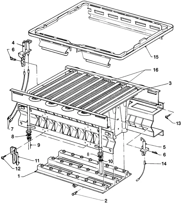 Exploded view Vaillant Combiketel VCW 254/2 XE: Brander