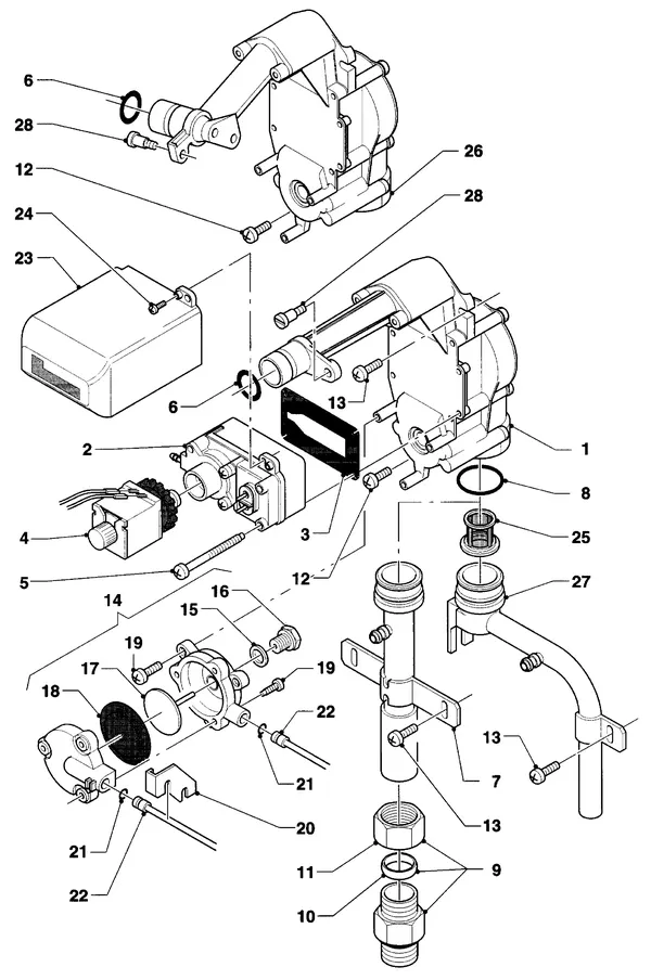 Exploded view Vaillant Combiketel VCW 254/2 XE: Gasblok