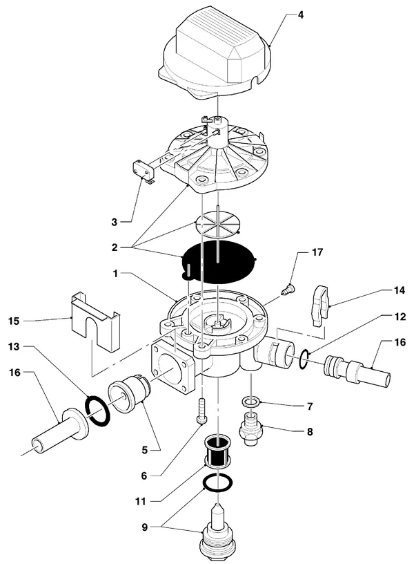 Exploded view Vaillant Combiketel VCW 254/2 XE: Watergedeelte