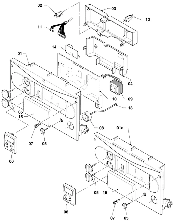 Exploded view Vaillant Combiketel VCW 254/3: Schakelkast