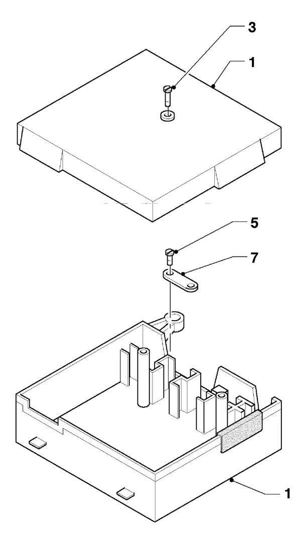 Exploded view Vaillant Combiketel VCW 254 XE: Schakelkast aansluitkast