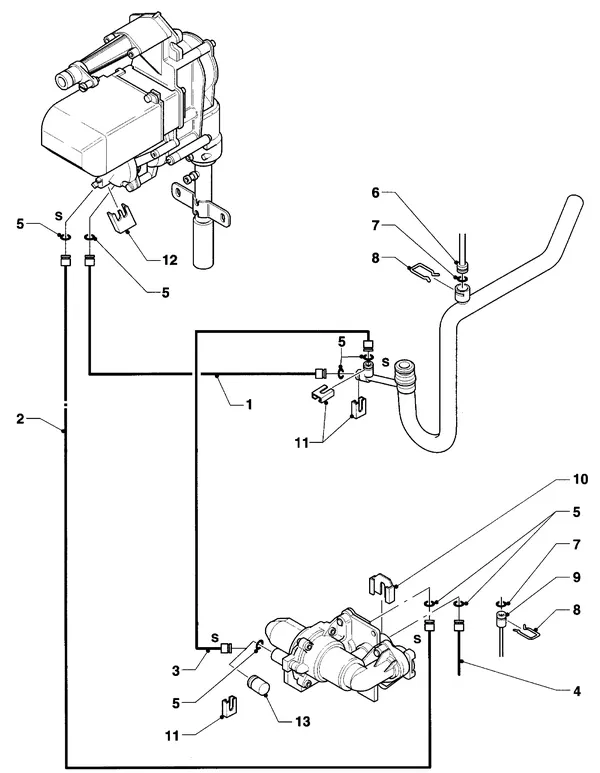 Exploded view Vaillant Combiketel VCW 254 XE: Voorkeurklep