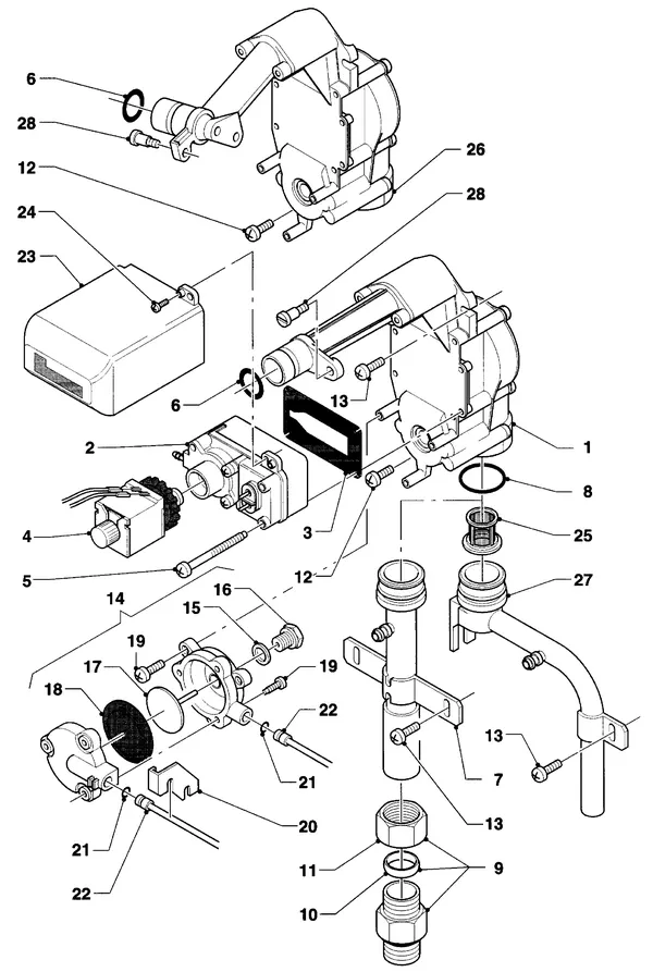 Exploded view Vaillant Combiketel VCW 254 XE: Warmtewisselaar