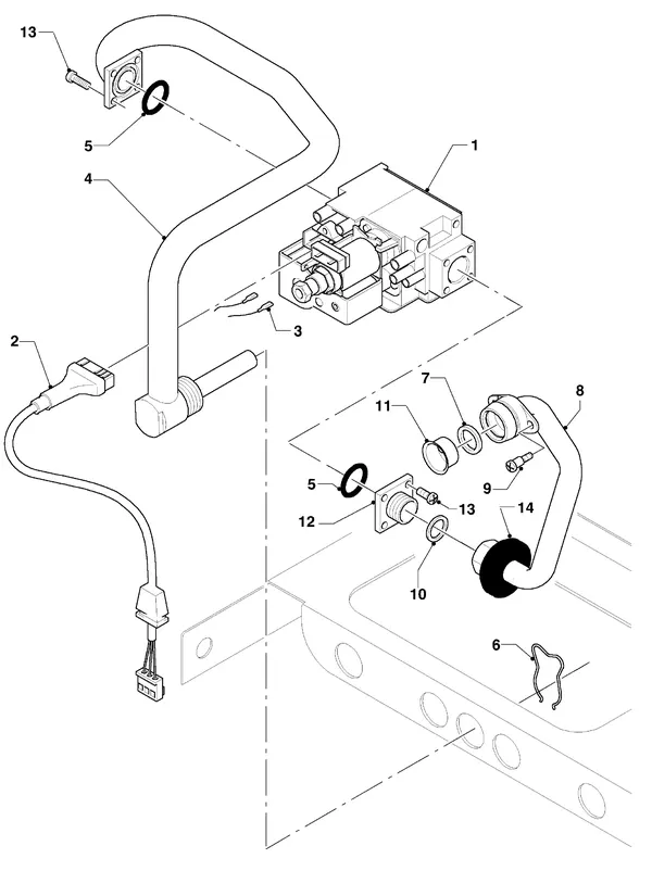 Exploded view Vaillant Combiketel Turbo VCW 255/3: Gasblok