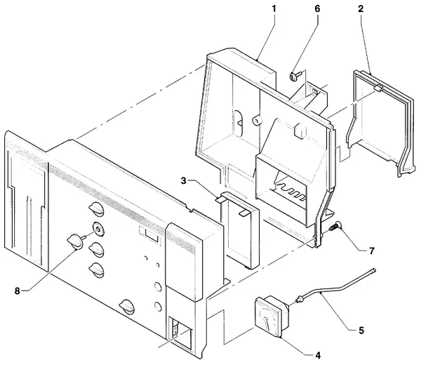Exploded view Vaillant Combiketel Turbo VCW 255 E: Schakelkast huis