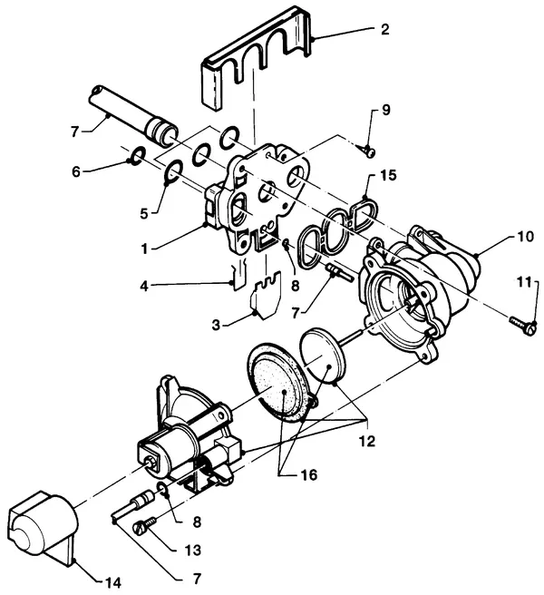 Exploded view Vaillant Combiketel Turbo VCW 255 E: Voorkeurklep