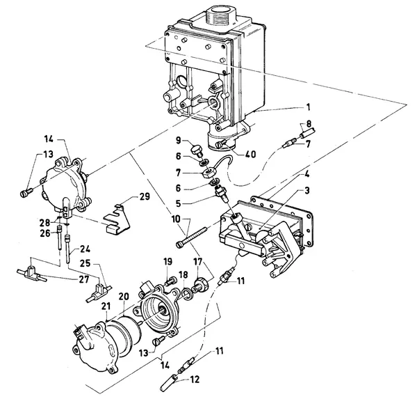 Exploded view Vaillant Combiketel Turbo VCW 282 E: Manteldelen