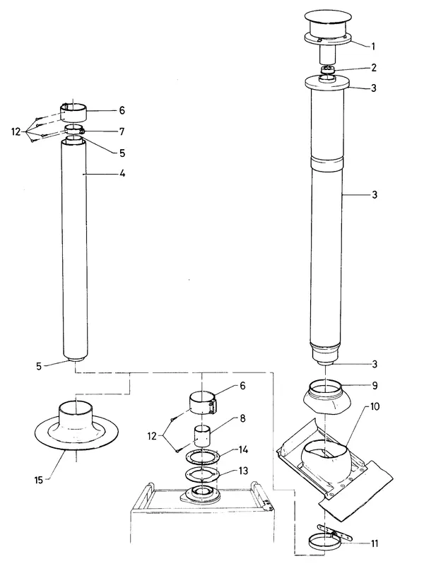 Exploded view Vaillant Combiketel Turbo VCW 282 E: Voorkeurklep