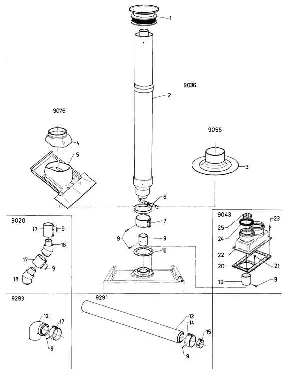 Exploded view Vaillant Combiketel Turbo VCW 282 E: Warmtewisselaar