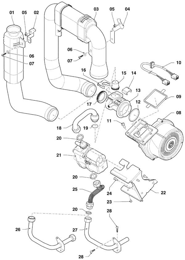 Exploded view Vaillant ecoTEC plus VHR 20-24/5-5: Gasblok